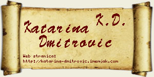 Katarina Dmitrović vizit kartica